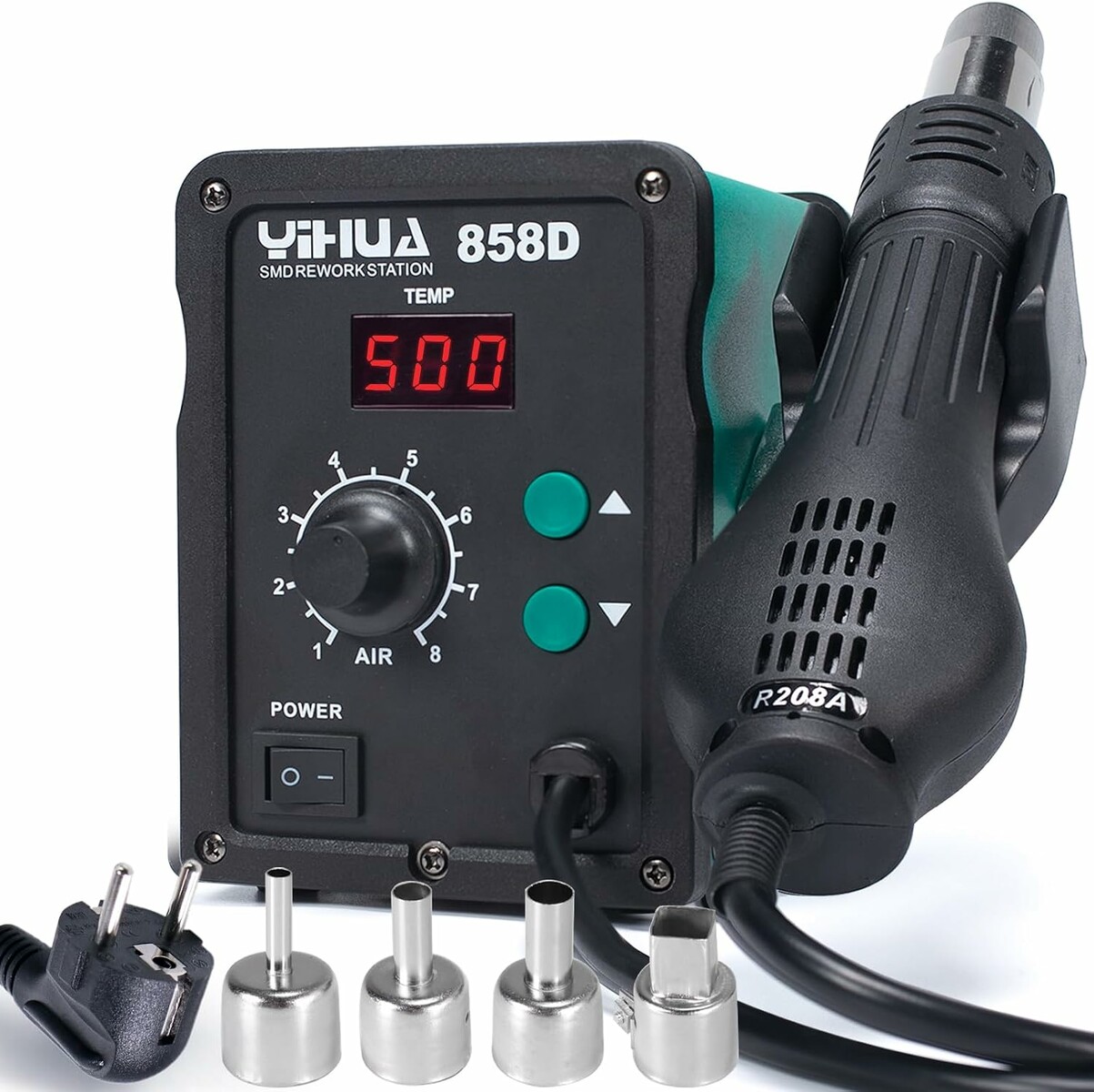 YIHUA 858D Stacja na gorące powietrze – rework SMD do serwisu GSM