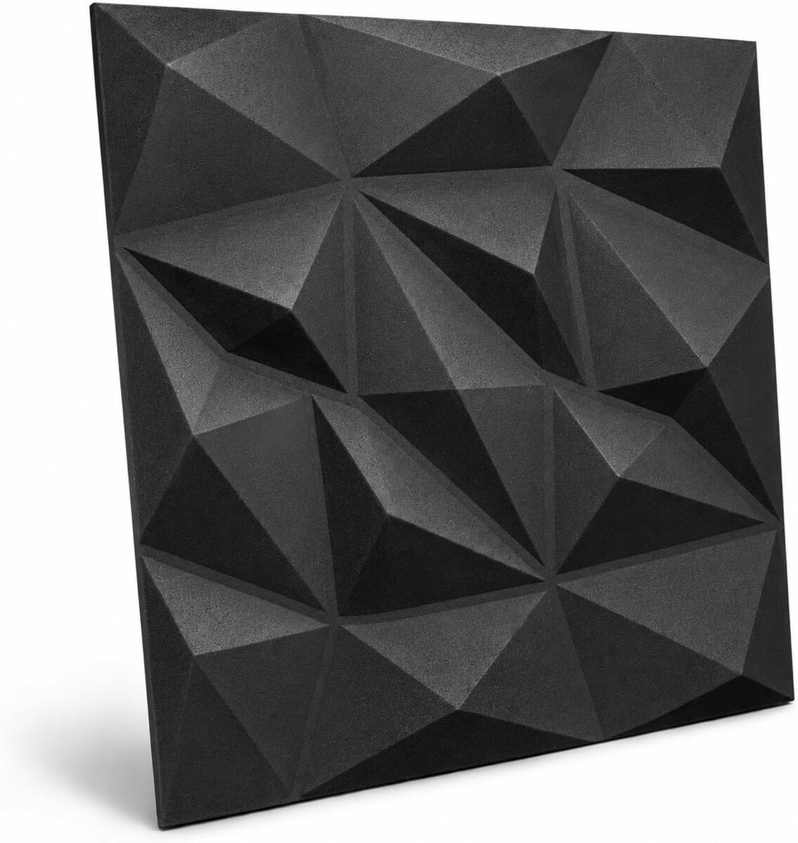 Deccart Panele ścienne 3D Brylant 50x50 cm – 8 szt., 2 m², czarne