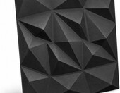Deccart Panele ścienne 3D Brylant 50x50 cm – 8 szt., 2 m², czarne – zdjęcie 1