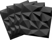 Deccart Panele ścienne 3D Brylant 50x50 cm – 8 szt., 2 m², czarne – zdjęcie 4