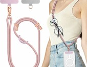SURPHY smycz do telefonu – regulowany pasek na szyję, różowo-fioletowa – zdjęcie 1