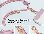 SURPHY smycz do telefonu – regulowany pasek na szyję, różowo-fioletowa – zdjęcie 2