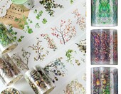 DabbOo – naklejki kwiatowe do scrapbookingu, 3 rolki PET – zdjęcie 1