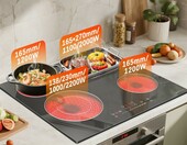 NOXTON NTN-CH604S2-EU 60 cm – płyta ceramiczna do zabudowy, 4 pola, czarna – zdjęcie 2