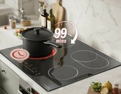 NOXTON NTN-CH604S2-EU 60 cm – płyta ceramiczna do zabudowy, 4 pola, czarna – zdjęcie 4