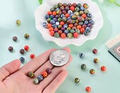 Cheriswelry koraliki syntetyczne malachitowe 8 mm – 100 szt. – zdjęcie 4