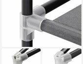 SONGMICS Szafa do sypialni tekstylna 150x45x175 cm, szara – zdjęcie 4