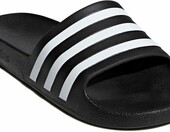 Adidas Adilette Aqua – klapki męskie z wkładką Cloudfoam, czarne – zdjęcie 4