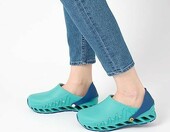 Dr. Scholl's EvoFlex – obuwie medyczne, chodaki unisex, zielone – zdjęcie 2