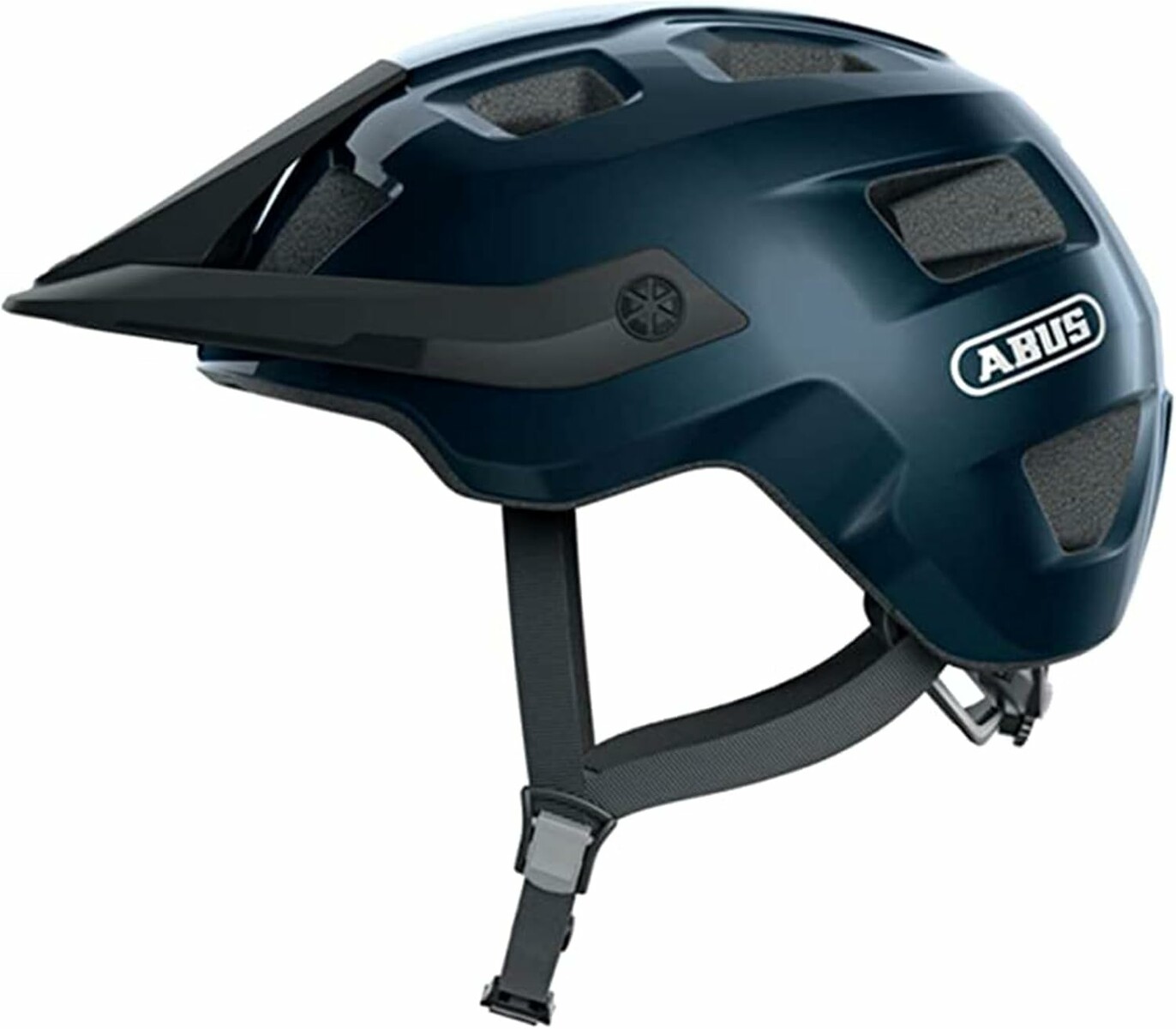 ABUS MoTrip – kask rowerowy MTB z daszkiem, granatowy, rozmiar M