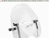 Owiewka motocyklowa Okuyonic na kierownicę, przezroczysta – deflektor uniwersalny – zdjęcie 4
