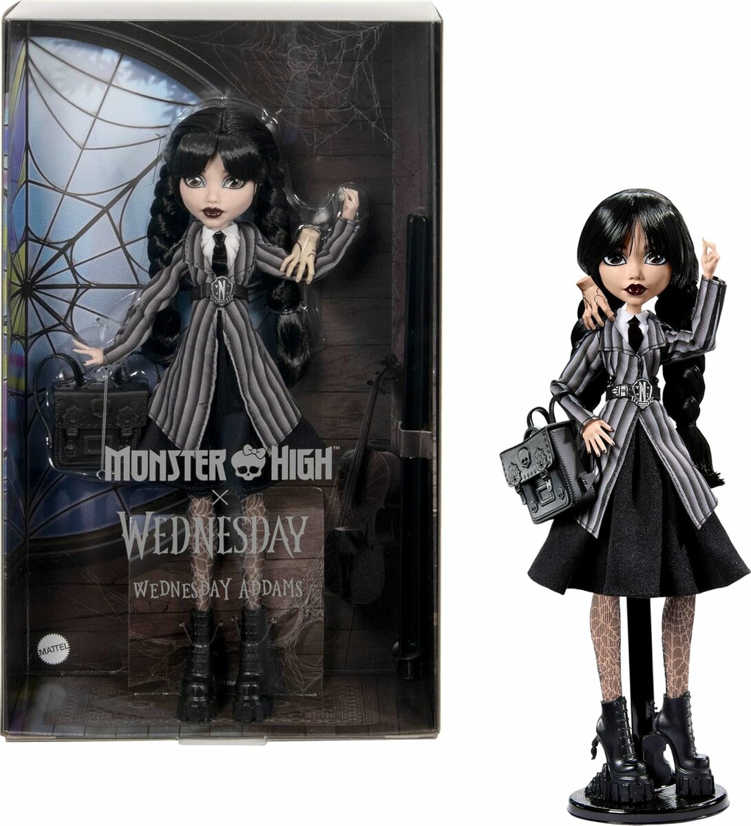 Mattel Monster High Wednesday Addams HXJ04 – lalka kolekcjonerska z akcesoriami