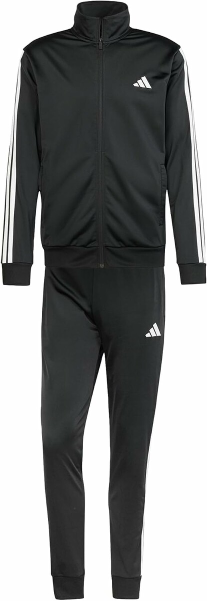 adidas Dres męski Basic z 3 paskami – bluza i spodnie, czarny