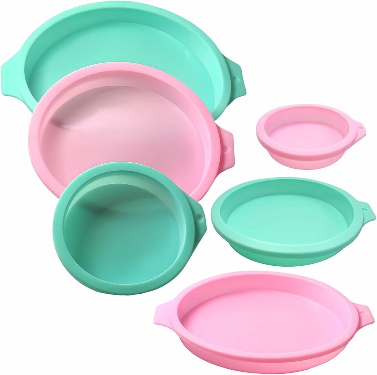 MICREEN Formy silikonowe do ciasta – zestaw 6 szt., 10/15/20 cm