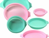 MICREEN Formy silikonowe do ciasta – zestaw 6 szt., 10/15/20 cm – zdjęcie 1