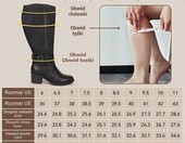Chicblooms DE8975 – kozaki damskie do kolan na obcasie blokowym, czarne – zdjęcie 5