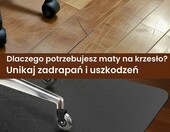 COSYLAND mata ochronna pod krzesło biurowe 90x120 cm, PVC, czarna – zdjęcie 4