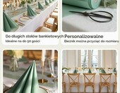 100%Mosel Zestaw dekoracji stołu na wesele – bieżnik, koronka, serwetki – zdjęcie 5