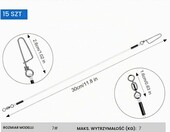 Przypony wędkarskie Annyswit fluorokarbonowe 30 cm, 15 szt. – zdjęcie 2