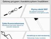 Przypony wędkarskie Annyswit fluorokarbonowe 30 cm, 15 szt. – zdjęcie 3
