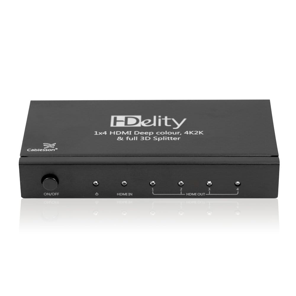 Rozdzielacz splitter Cablesson HDelity 1x4 HDMI 4K 60Hz HDR 3D