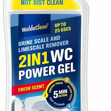 Żelowy odkamieniacz do WC 1 l WoldoClean 2w1, stan: nowy