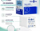 Kompresy jałowe z gazy bawełnianej 8x6 cm, 50 szt. – opatrunek 8-warstwowy – zdjęcie 3