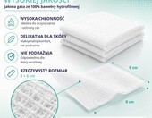 Kompresy jałowe z gazy bawełnianej 8x6 cm, 50 szt. – opatrunek 8-warstwowy – zdjęcie 5