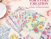 Ticeyubime Serwetki do decoupage 33x33 cm – papierowe dekory kwiatowe, 60 szt. – zdjęcie 3