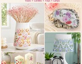 Ticeyubime Serwetki do decoupage 33x33 cm – papierowe dekory kwiatowe, 60 szt. – zdjęcie 5