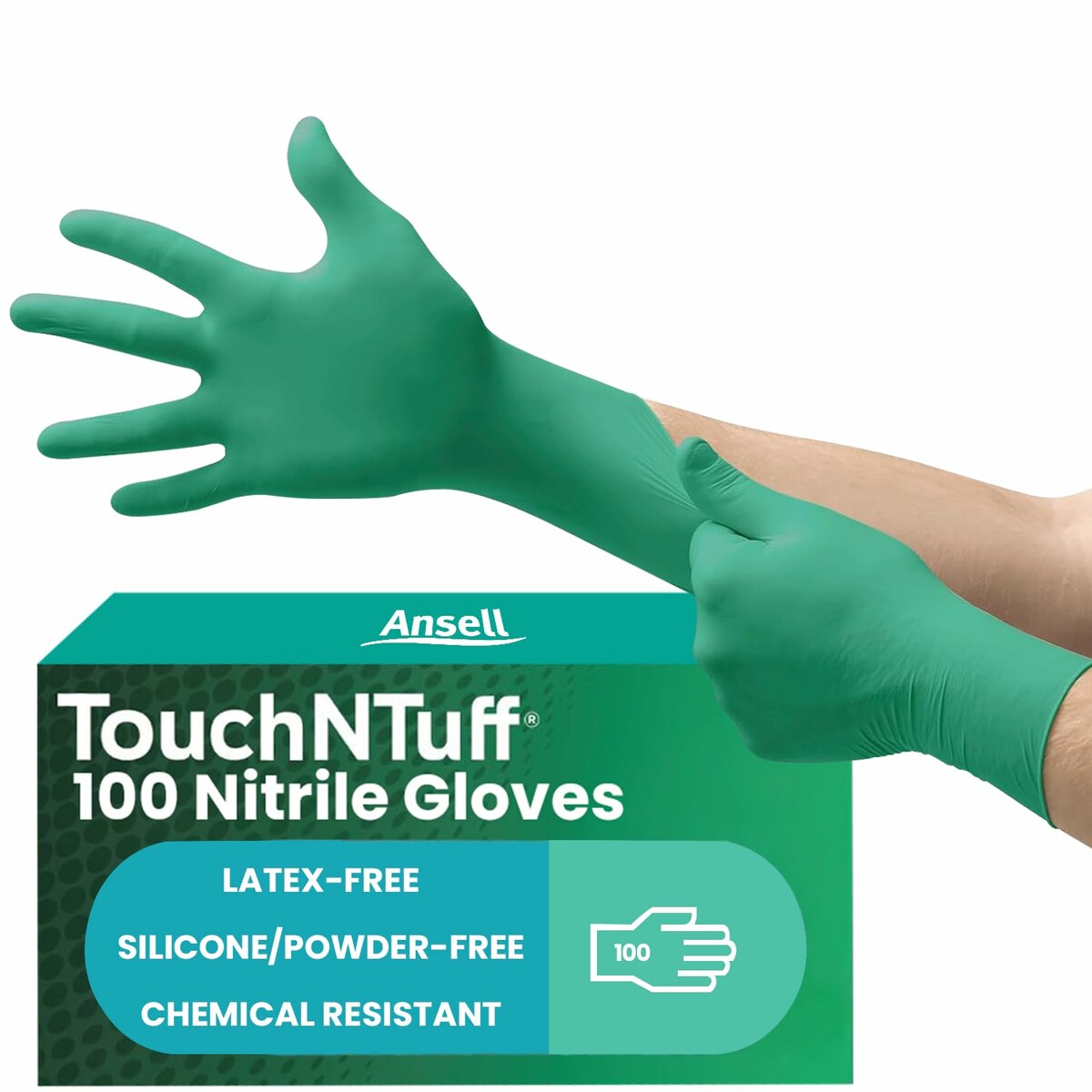 Ansell TouchNTuff rękawiczki jednorazowe nitrylowe, rozmiar L, 100 szt.