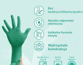 Ansell TouchNTuff rękawiczki jednorazowe nitrylowe, rozmiar L, 100 szt. – zdjęcie 2