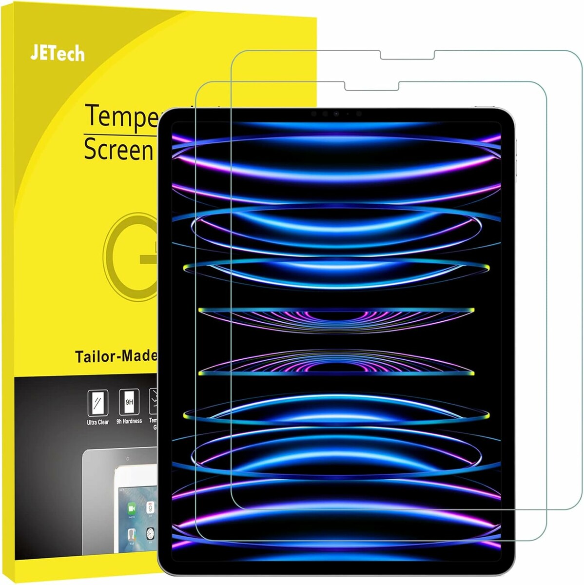 JETech szkło hartowane do iPad Pro 12,9 cala (3.-6. gen.), 2 szt.