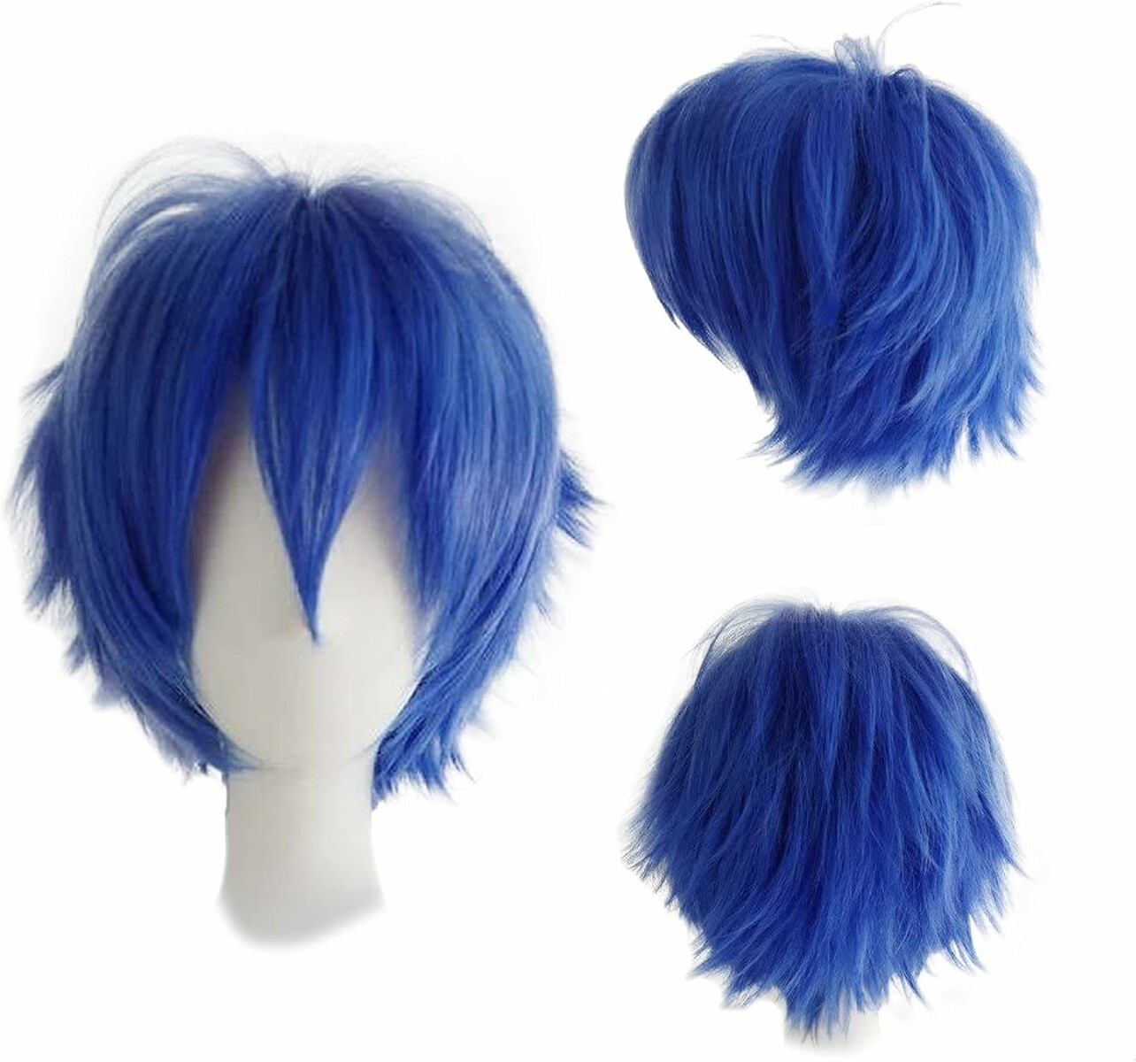 Gairyan Peruka cosplay krótka – granatowa peruka do przebrań unisex