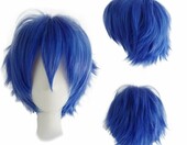 Gairyan Peruka cosplay krótka – granatowa peruka do przebrań unisex – zdjęcie 1