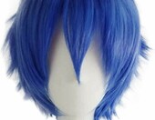 Gairyan Peruka cosplay krótka – granatowa peruka do przebrań unisex – zdjęcie 2