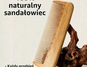 Onedor grzebień do brody i wąsów z drewna sandałowego, ze skórzanym etui – zdjęcie 3