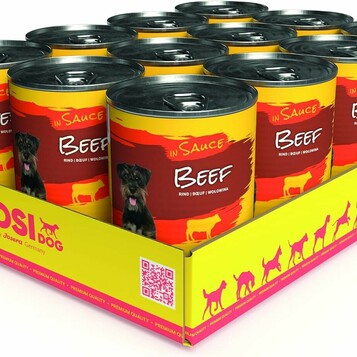 JosiDog Wołowina w sosie 12x415g – mokra karma dla dorosłych psów