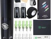 Dragonhawk X3 – bezprzewodowa maszynka do tatuażu, zestaw z akcesoriami – zdjęcie 1