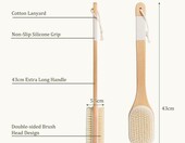 Blendura Szczotka do kąpieli 45 cm – szczotka do ciała z długim uchwytem – zdjęcie 4