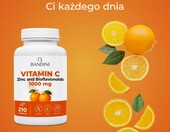 Bandini Witamina C 1000 mg + Cynk – 210 tabletek na odporność – zdjęcie 3