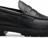 Clarks Berwick Lo – skórzane mokasyny męskie, czarne – zdjęcie 1