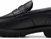 Clarks Berwick Lo – skórzane mokasyny męskie, czarne – zdjęcie 2