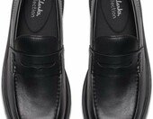 Clarks Berwick Lo – skórzane mokasyny męskie, czarne – zdjęcie 4