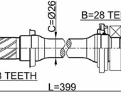 FEBEST 0512-6GG – wał napędowy przedni prawy do Mazda 6 – zdjęcie 2