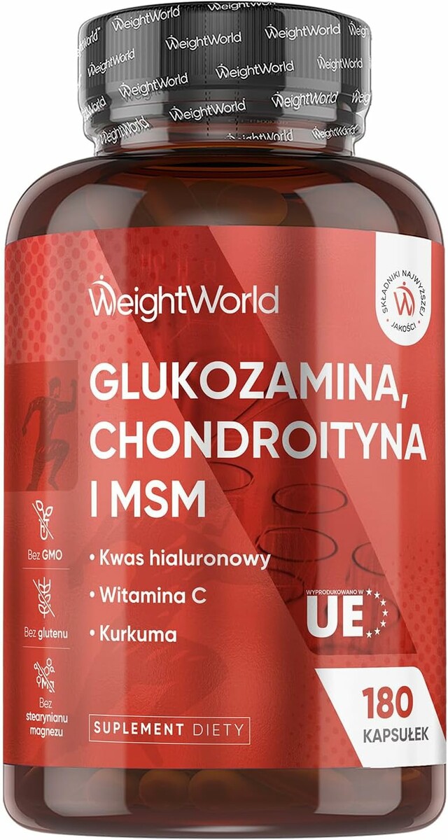 WeightWorld Glukozamina Chondroityna MSM – 180 kaps. na stawy i kości