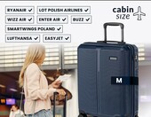 WITTCHEN Stripes Line walizka kabinowa mała ABS na 4 kółkach, granatowa – zdjęcie 5