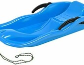 Prosperplast Race sanki dziecięce z hamulcem ręcznym, niebieskie, 87 cm – zdjęcie 1