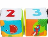Fisher-Price Miękkie Klocki Sensoryczne GFC37 – 4 kostki dla niemowląt – zdjęcie 2