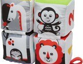 Fisher-Price Miękkie Klocki Sensoryczne GFC37 – 4 kostki dla niemowląt – zdjęcie 5